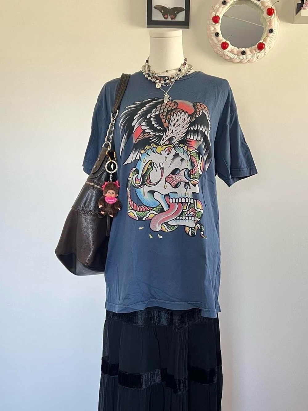 Ed Hardy Vintage y2k Skull Tee shirt size XL